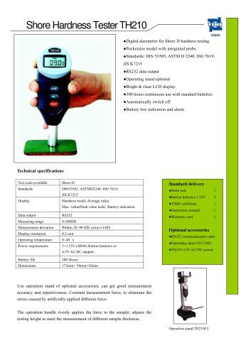 Time TH210 Shore Portable Hardness Tester 